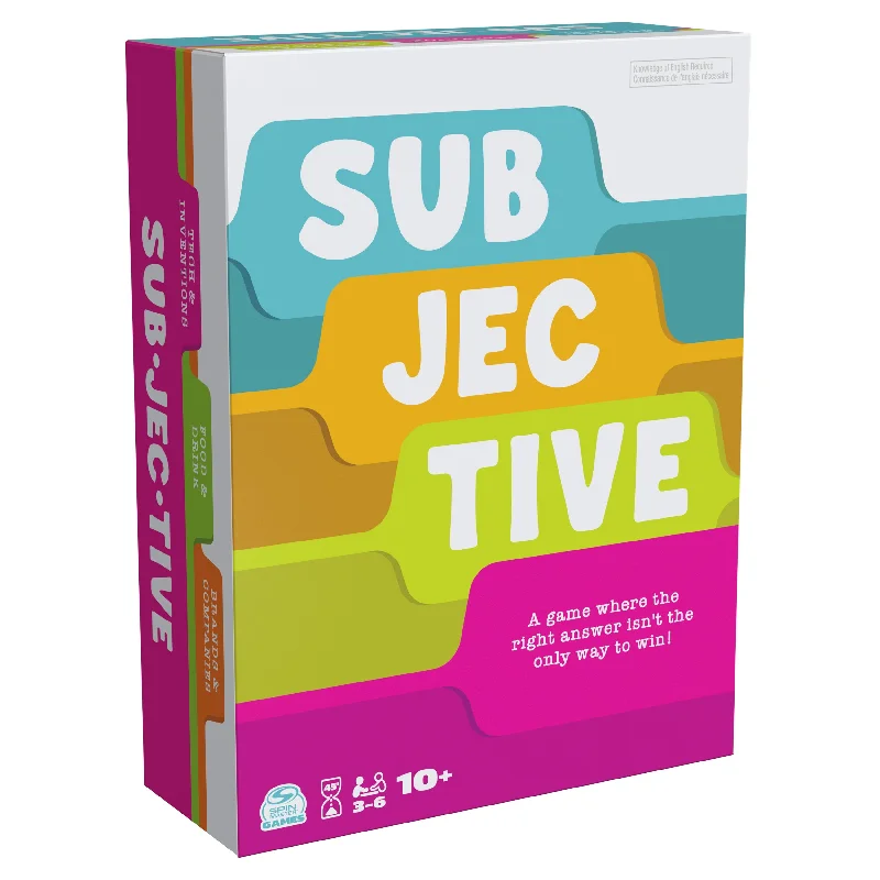 Intricate puzzles SUBJECTIVE, Family Trivia Game
