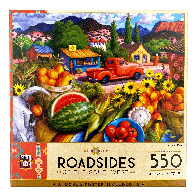 Competitive games Summer Fresh 550 Piece Roadsides of The Southwest Puzzle