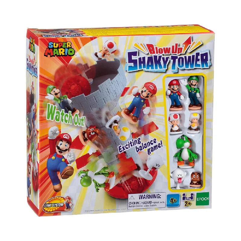 Age-appropriate puzzles Super Mario Blow Up! Shaky Tower Game