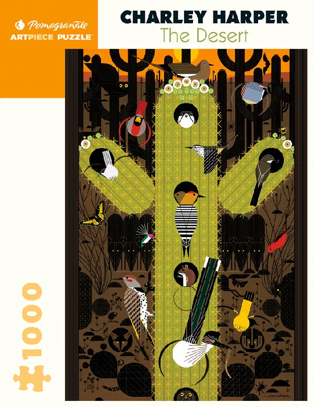 Engaging puzzlesThe Desert - 1000 Piece Charley Harper Puzzle