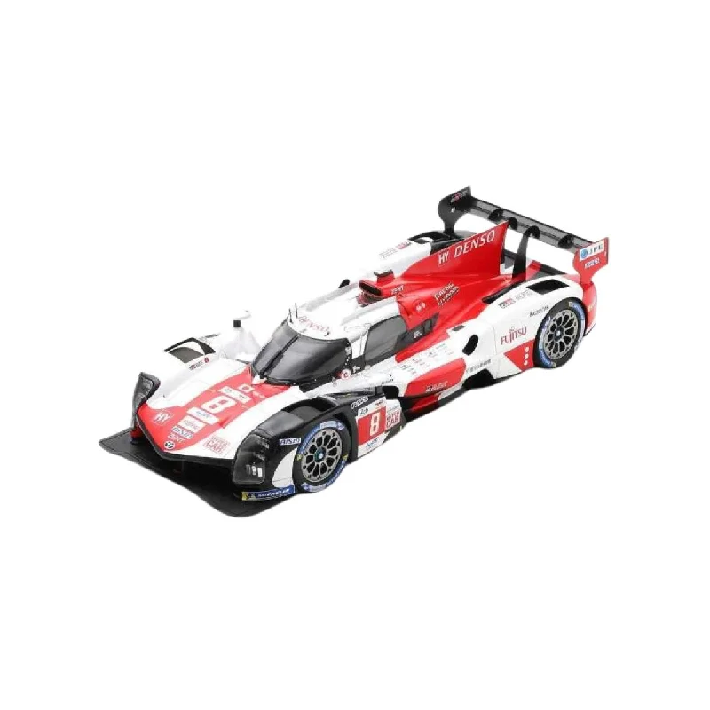 High-quality toy cars TOYOTA GR010 HYBRID No.8 TOYOTA GAZOO Racing - Winner 24H Le Mans 2022 - S. Buemi - R. Hirakawa - B. Hartley.  With Acrylic Cover - 1:18 Scale Resin Model Car