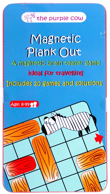 Engaging puzzlesTRAVEL GAME TIN PLANK OUT