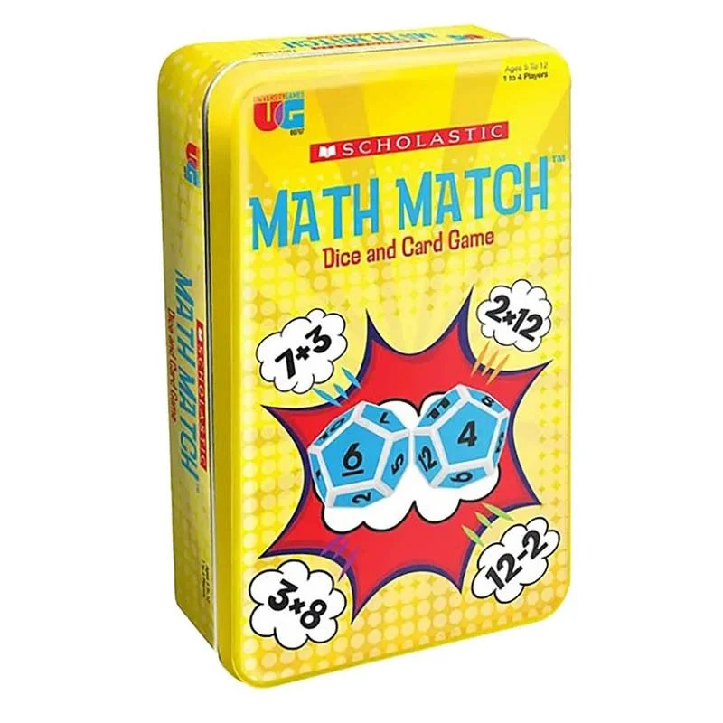 Casual games University Games Scholastic Math Match Tinned Game