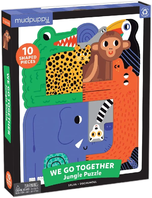 Strategic puzzles WE GO TOGETHER JUNGLE, 10 SHAPED PCS, F20