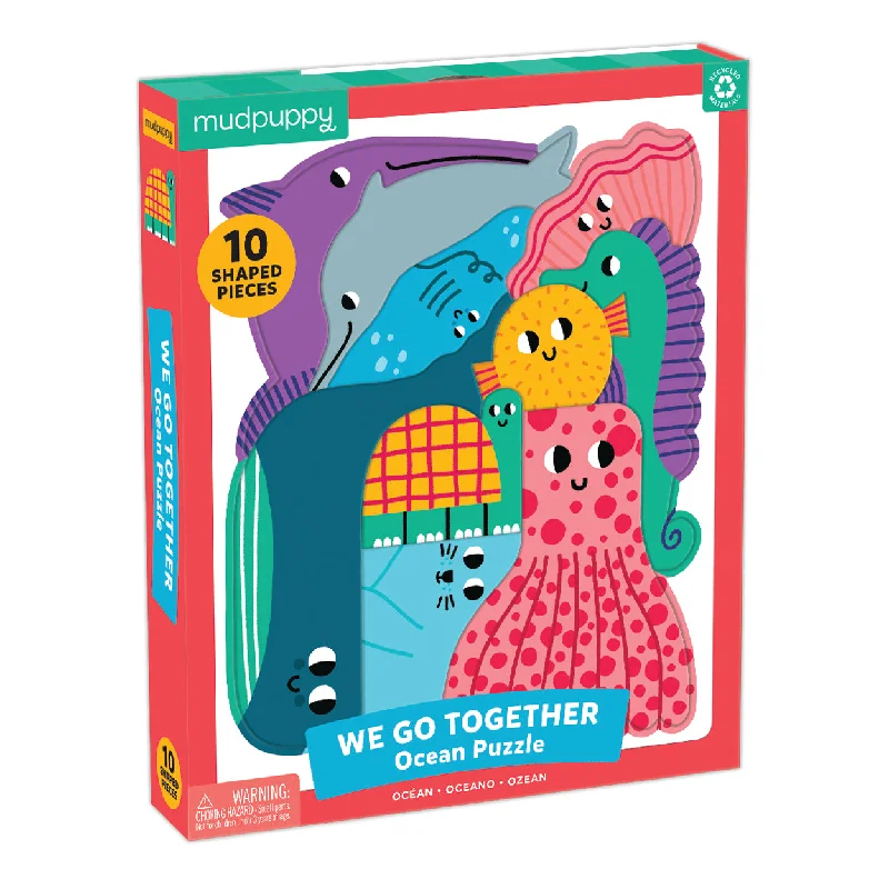 Thought-provoking puzzles WE GO TOGETHER OCEAN, 10 SHAPED PIECES, F20