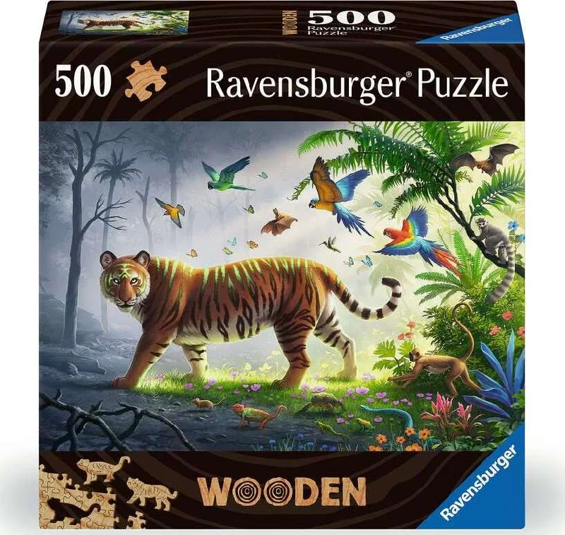 Fun gamesJungle Tiger (500 pc Wooden Puzzles)
