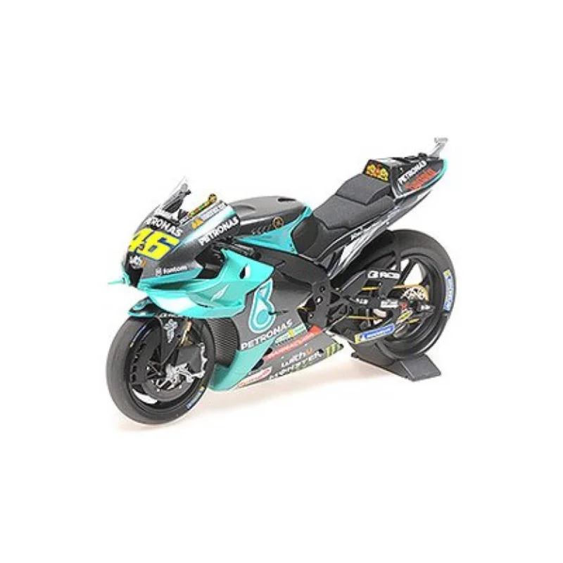 High-quality materials toys YAMAHA YZR-M1 - TEAM PETRONAS YAMAHA SRT - VALENTINO ROSSI - VALENCIA MOTOGP 2021 - L. RACE OF VR46 - 1:12 Scale Diecast Model Motorcycle